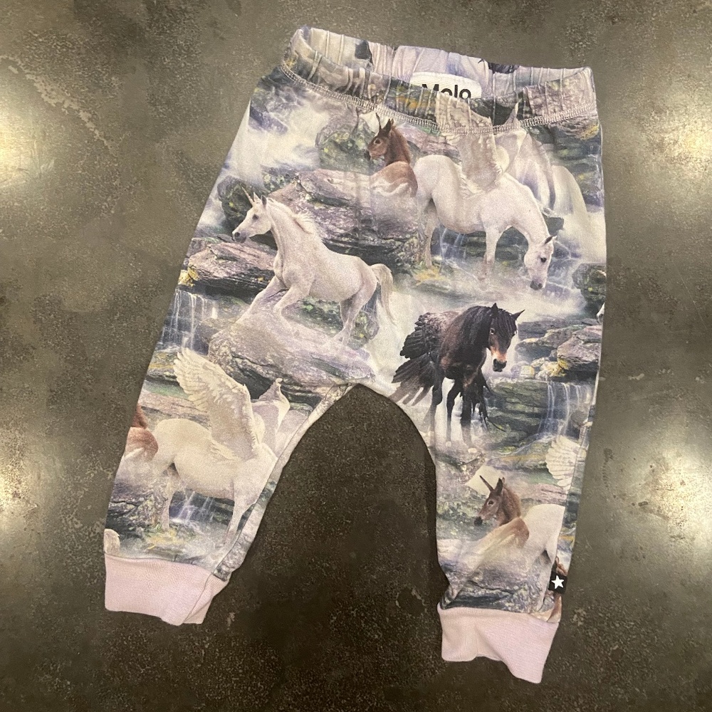 Molo Unicorn and Pegasus print joggers